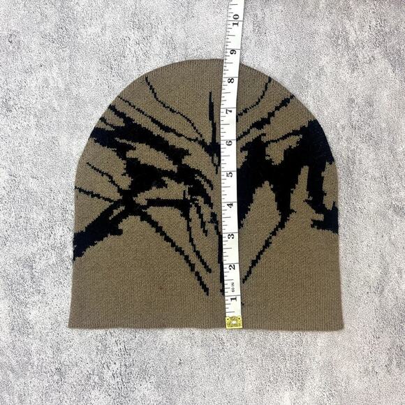 Y2k 2000s grunge gothic punk beige warm weather beanie - Picture 6 of 6